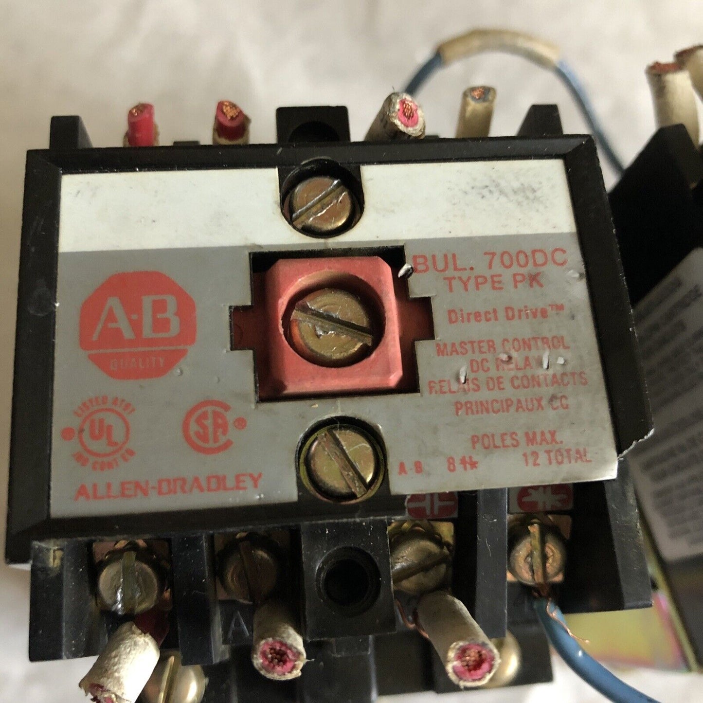 Lot 2 Allen Bradley 700Dc-Pk400z24 A,700Dc Control Relay 24V Coil Type Pk, Eb