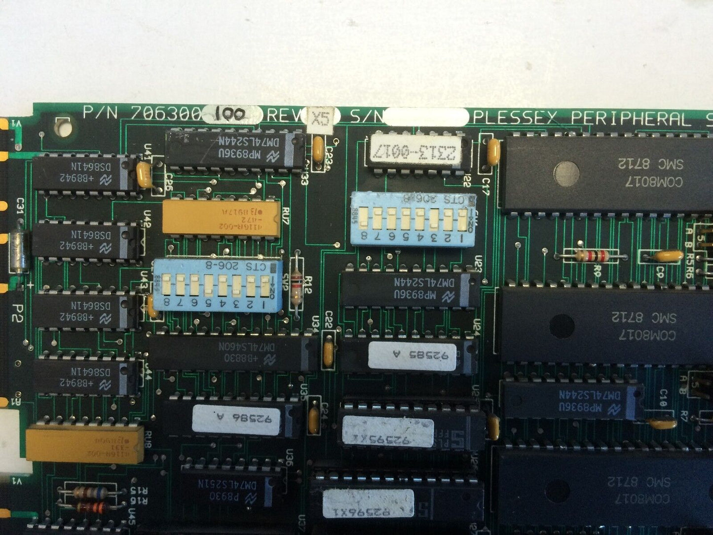 Plessey Peripheral Systems 706300 100 Rev X5,706300100 X5,706299-001 Rev X3,Bj