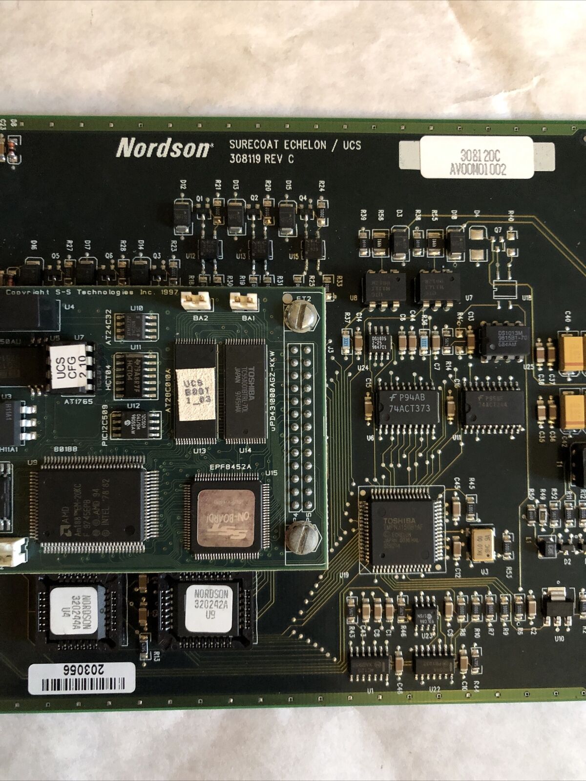 Nordson 308119 Rev C ,308120C Surecoat Control Card, Sst,Av00m01002, Dc