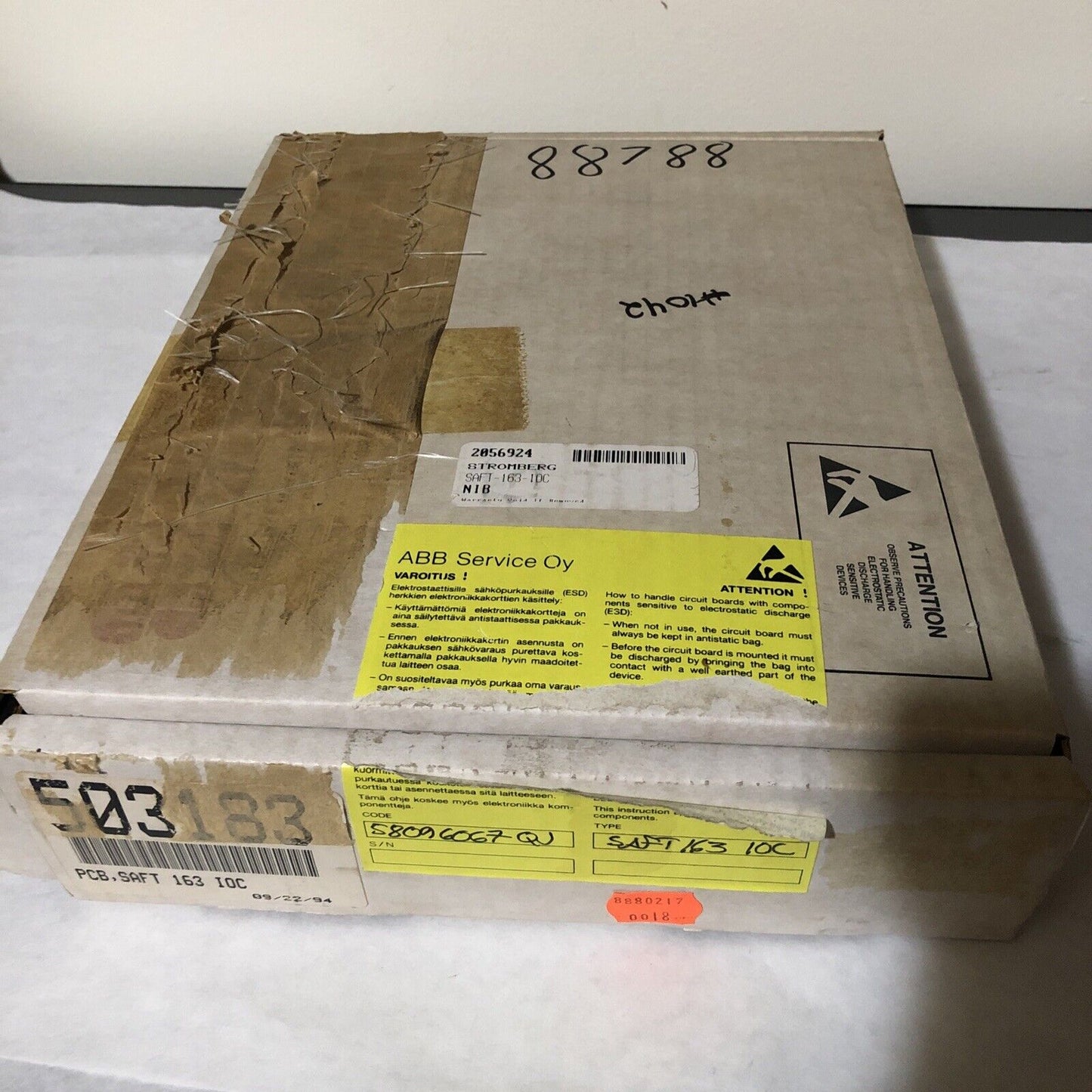 New Asea Brown Boveri Connection Board 58096067 Qj 940610,Abb Saft 163 Ioc,Bf