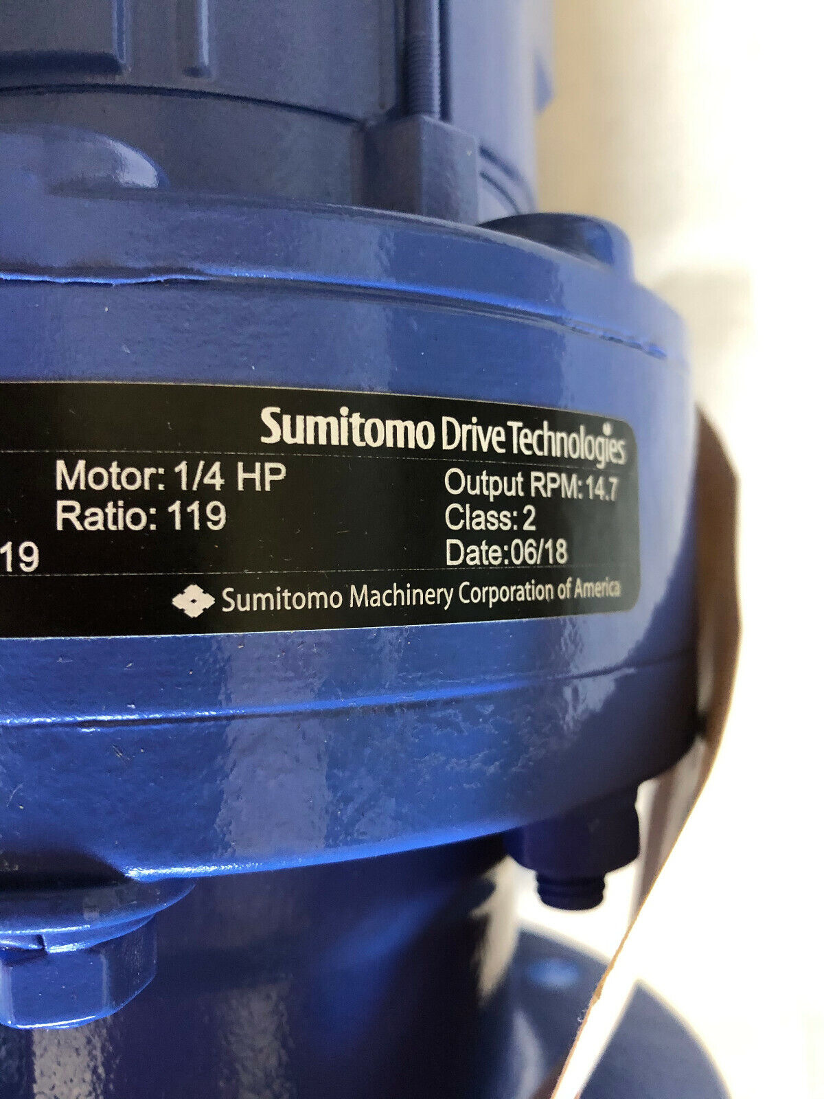 New Sumitomo Cnvm02-6105Yb-119,Pa247876 3-Phae Induction Motor,1/4Hp,Ratio119,Fe