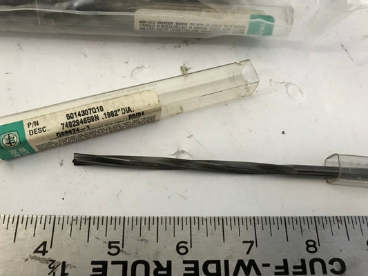 Lot 2 New Metal Removal 5014307Q10, 0.1982" Solid Carbide Reamer,Em