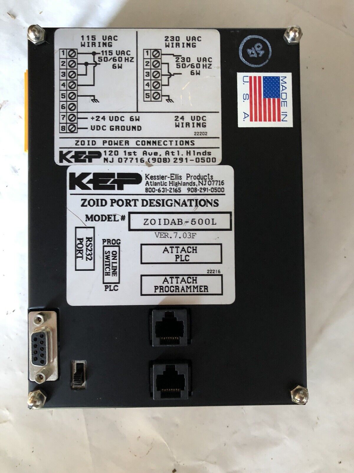 Kep Zoidab-500L,Kep Model Zoidab-500L Operator Interface Plc Prog Display,Dk