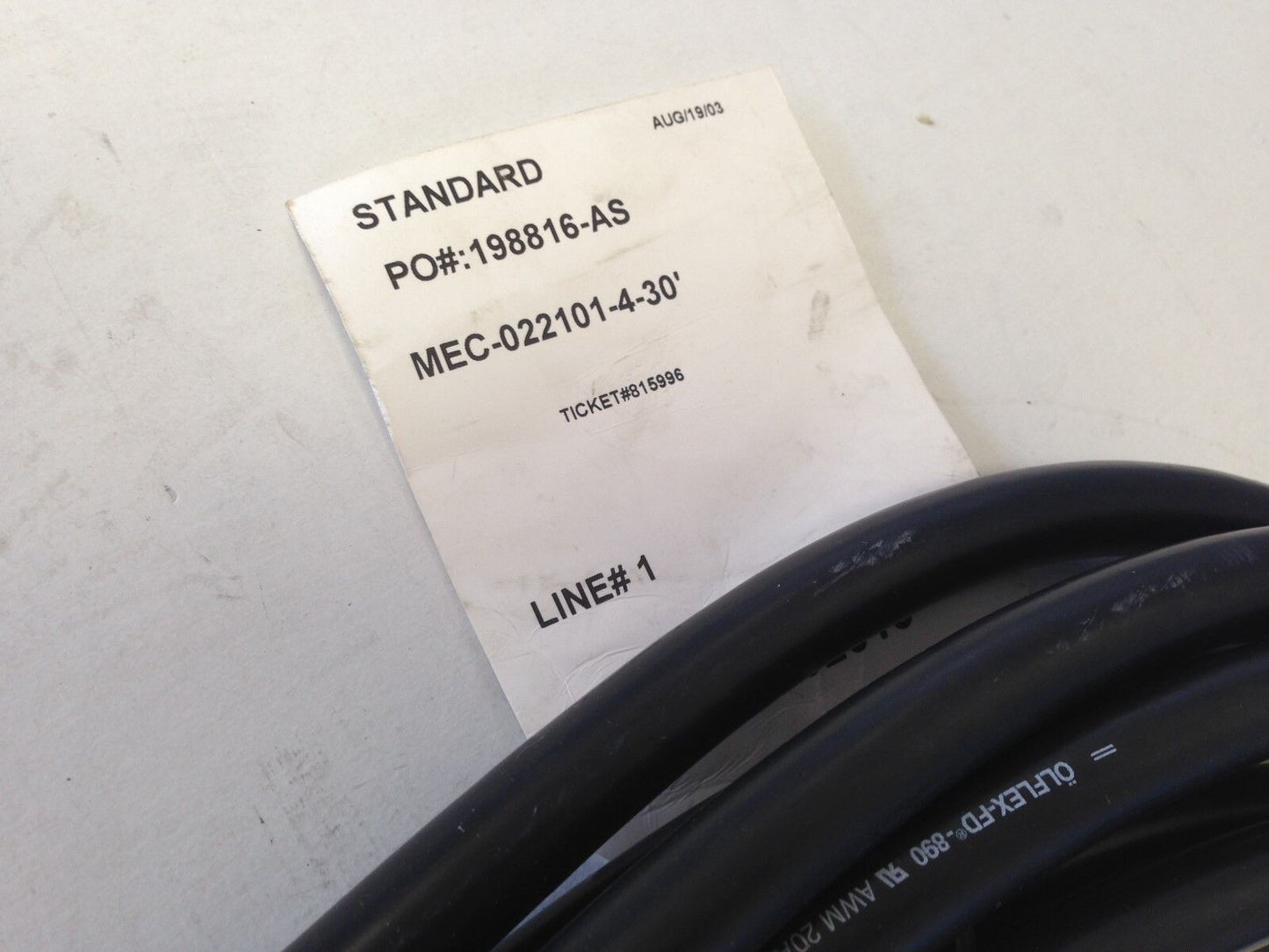 New Madison Mec-022101-4-30 Robotic Encoder Plc Cable,12-Pn Male,Mec-35-03,Sk