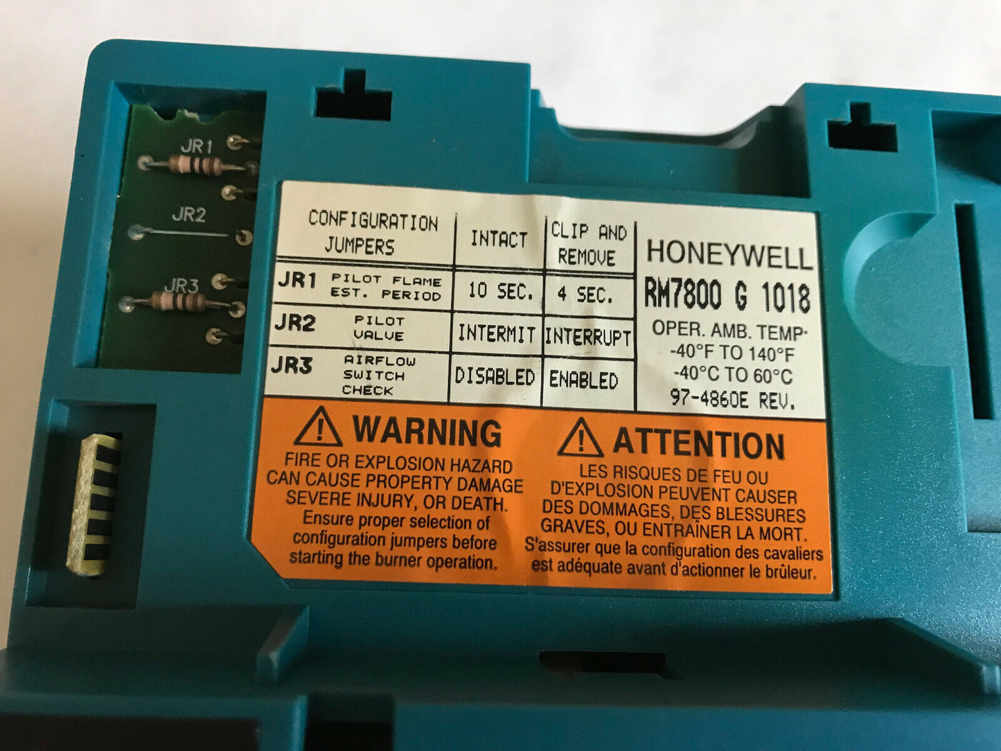 Honeywell Rm7800 G 1018 Burner Control ,Honeywell Rm7800g1018,Ap,Aj,Sj,Sf,Se