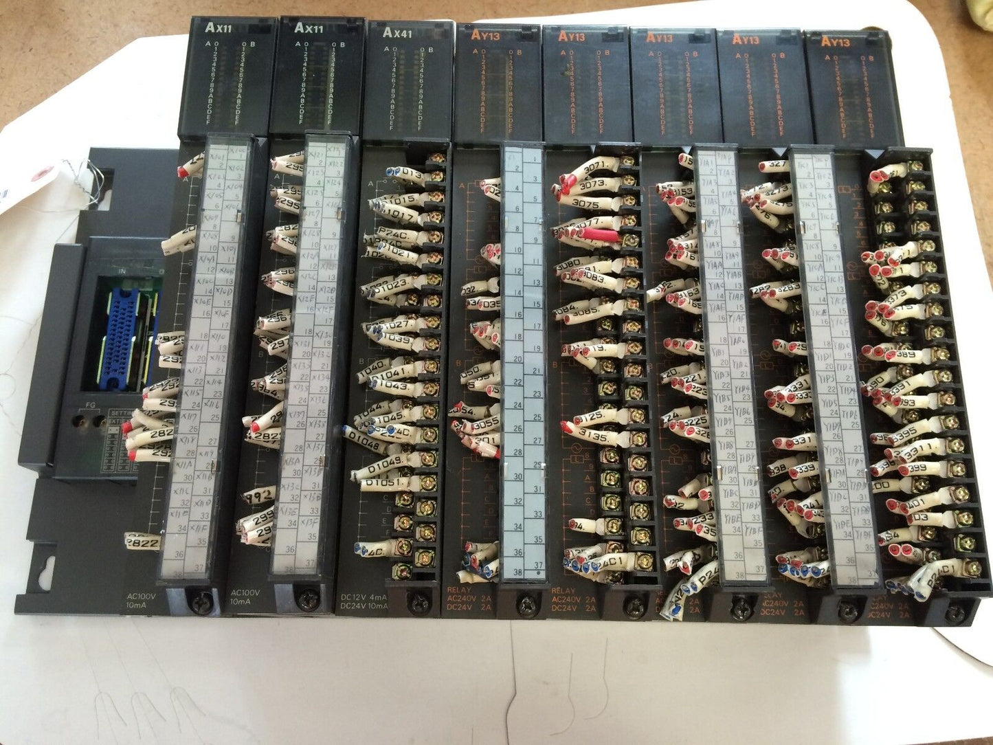 Mitsubishi A58b Melsec Plc Rack, With Ax11, Ay13,Ax41,Tb