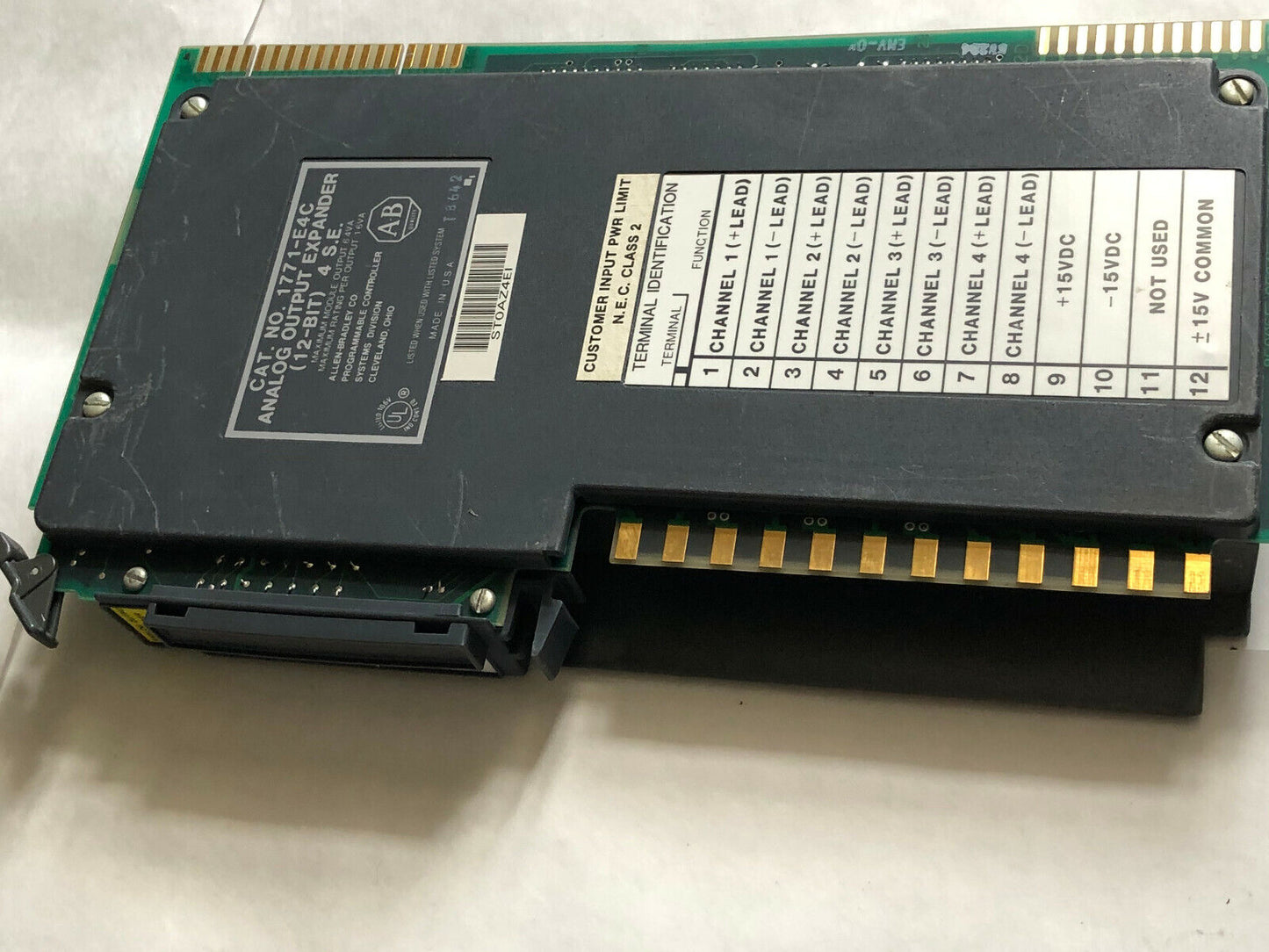 Allen Bradley 1771-E4c Analog Output Expander (12-Bit) 4 S.E. ,Sb