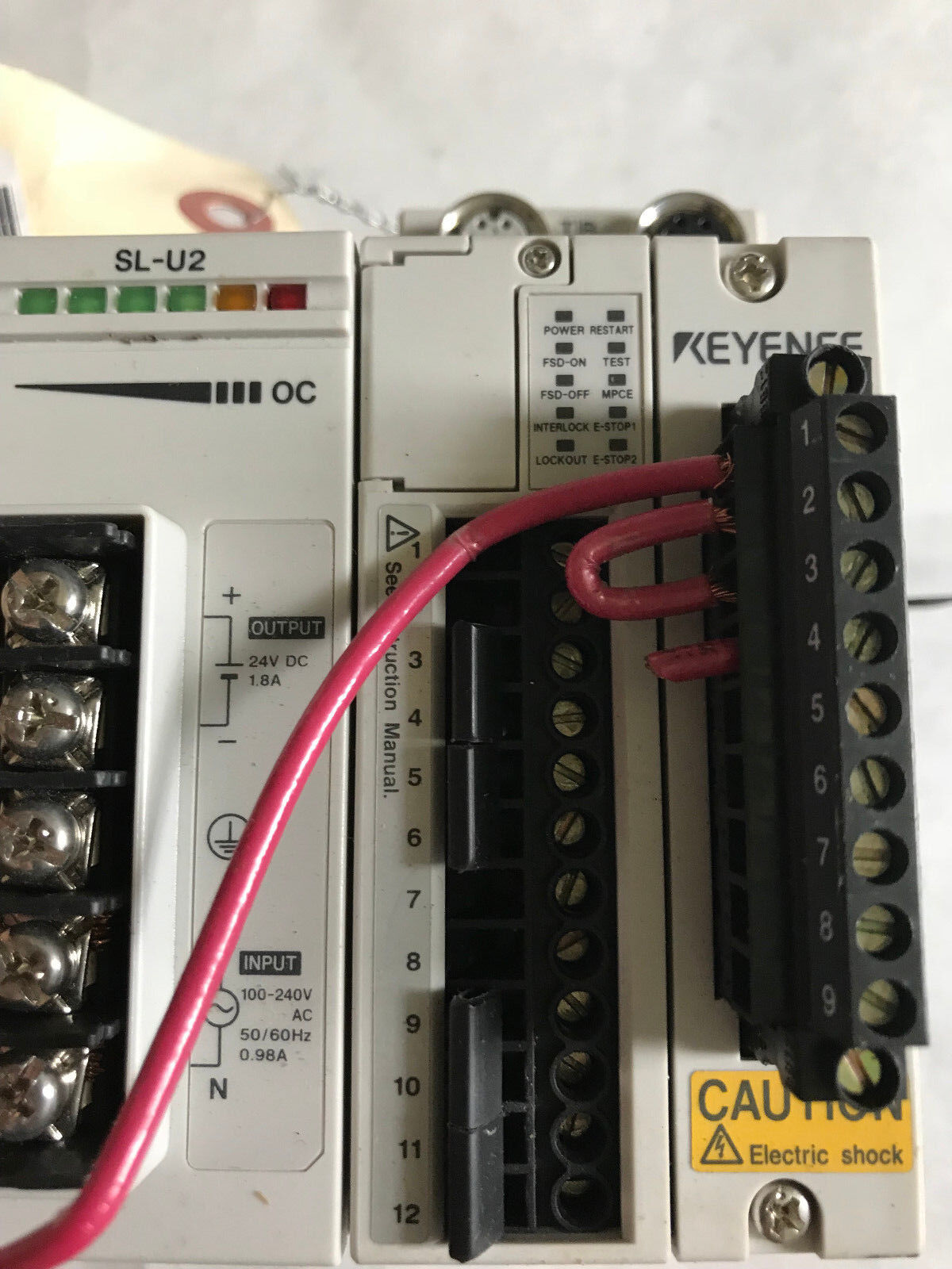 Keyence Safety Power Supply Interface Control Sl-U2,Sl-R11,Op-42365,Sf