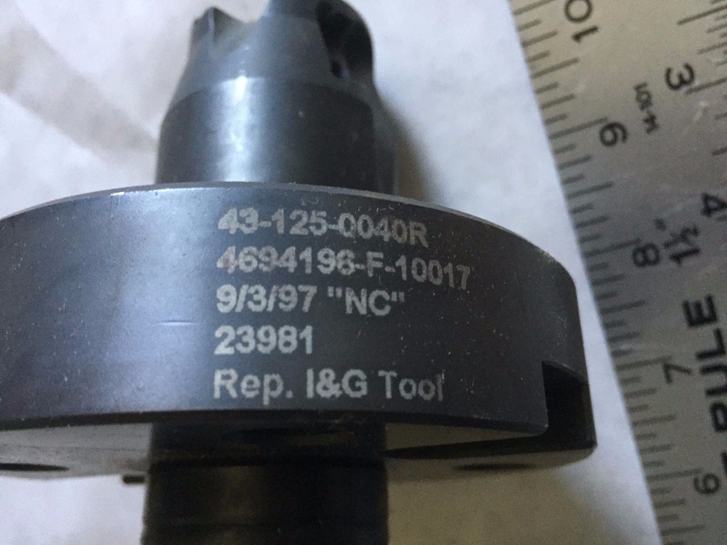 Ingersoll 43-125-0040R,4694196-F-10017,23981, Crl16369r03 Milling Cutter,An