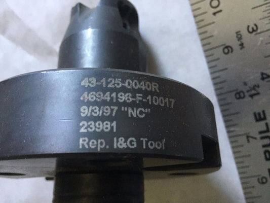 Ingersoll 43-125-0040R,4694196-F-10017,23981, Crl16369r03 Milling Cutter,An