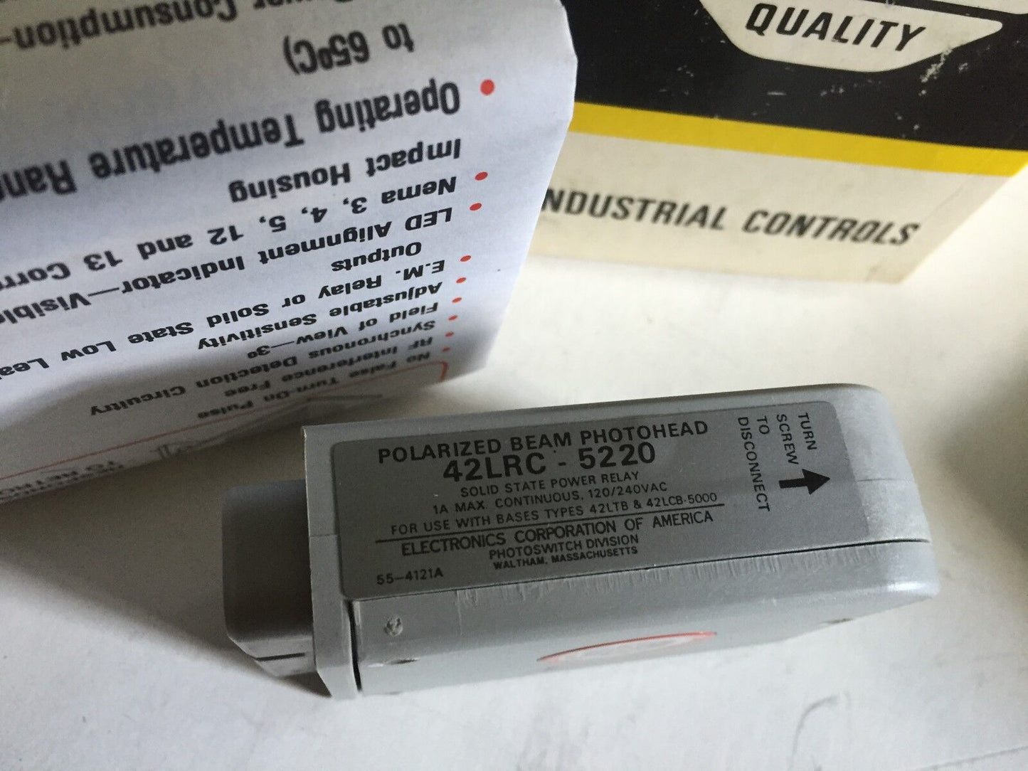 New Allen Bradley 42Lrc-5220 Polarized Photohead Sensor Red 5000,Td