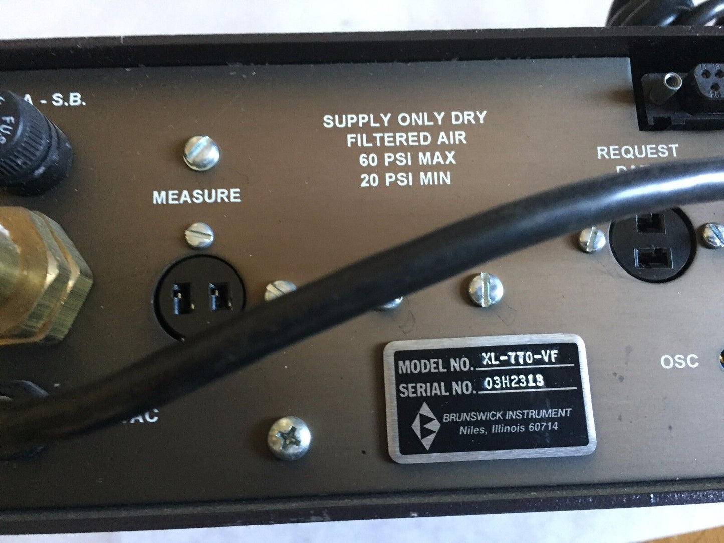 Brunswick Instrument Xl-770-Vf Variable Force Gage Amplifier (Damage),Bz