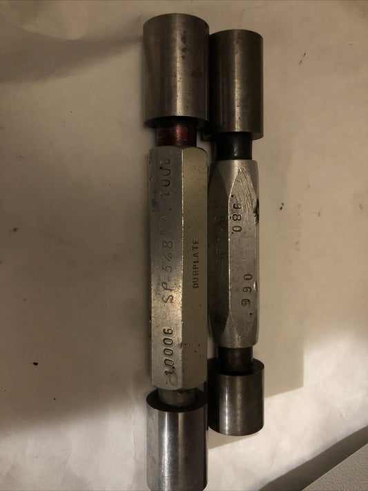 Lot The Pipe Machinery Go No Go Plug Gage 1.0006,1.001,.980,.990,Sa
