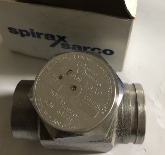 New 1/2" Npt Spirax-Sarco Td52l Thermodynamic Steam Trap,B.M. 54771,Td-52L,Eb