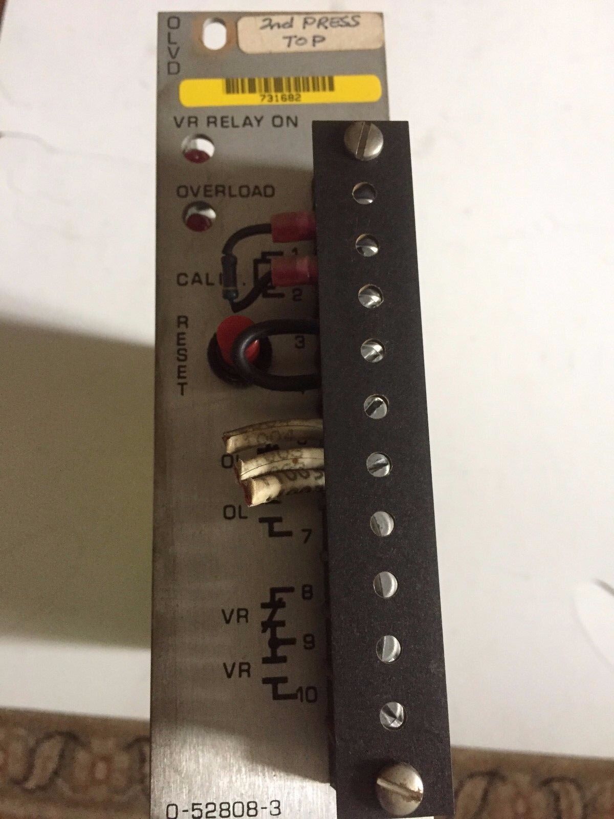 Reliance Elecrtic 0-52808-3,Olvd Board O/L & Volt Olvd O-52808-3,Ec,Cv