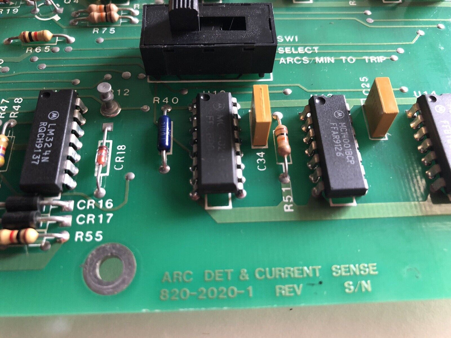 820-2020-1 Arc Det & Current Sense Pc Board,Tk