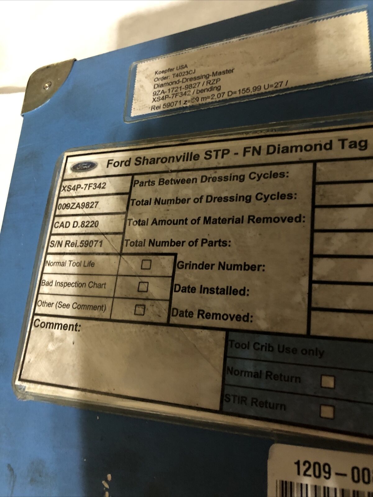 Koepfer Xs4p-7F342 Diamond Master Dresser Hone,9Za-1721-9827 /Rzp,27Mm Ford,Fd