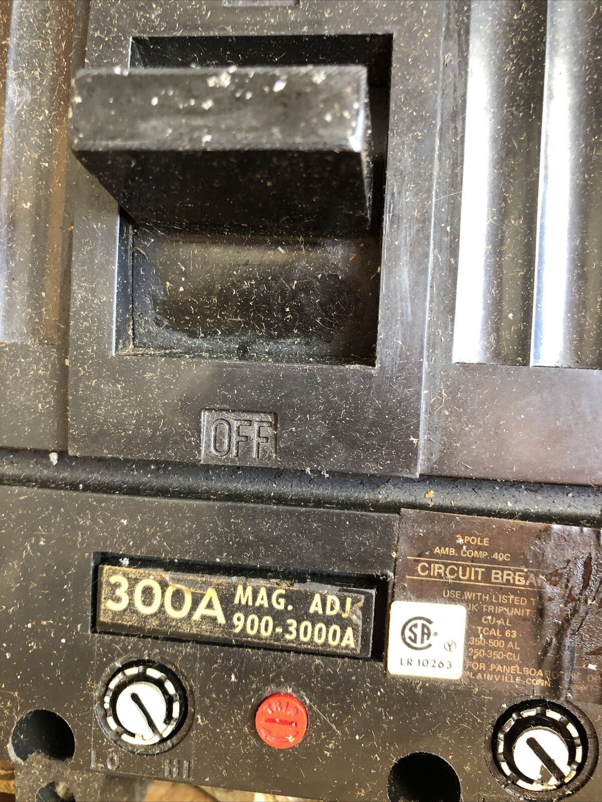 General Electric Tjk636f000 Circuit Breaker 300Amp 3-Pole 600Vac Tjk636300,Fa