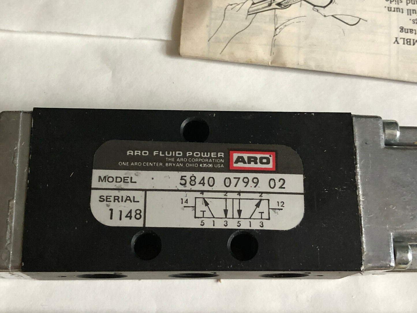 New Aro 5840 0799 02 Air Pneumatic Valve Aro Fluid Power,5840079902,Ej