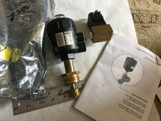 3/4" Burkert 2000 B 3/4 E Br Seat Angel Piston Pilot Valve 00450259 0311 C 5/64