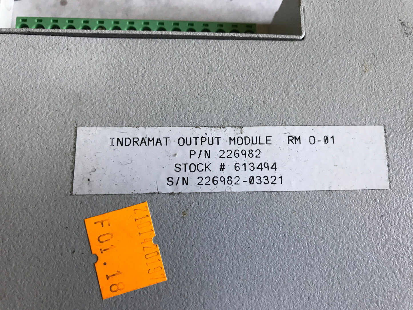 Indramat Rm O-01,R911226982 Plc Output Module  Rm0-01 Rmo-01,226982,Ff
