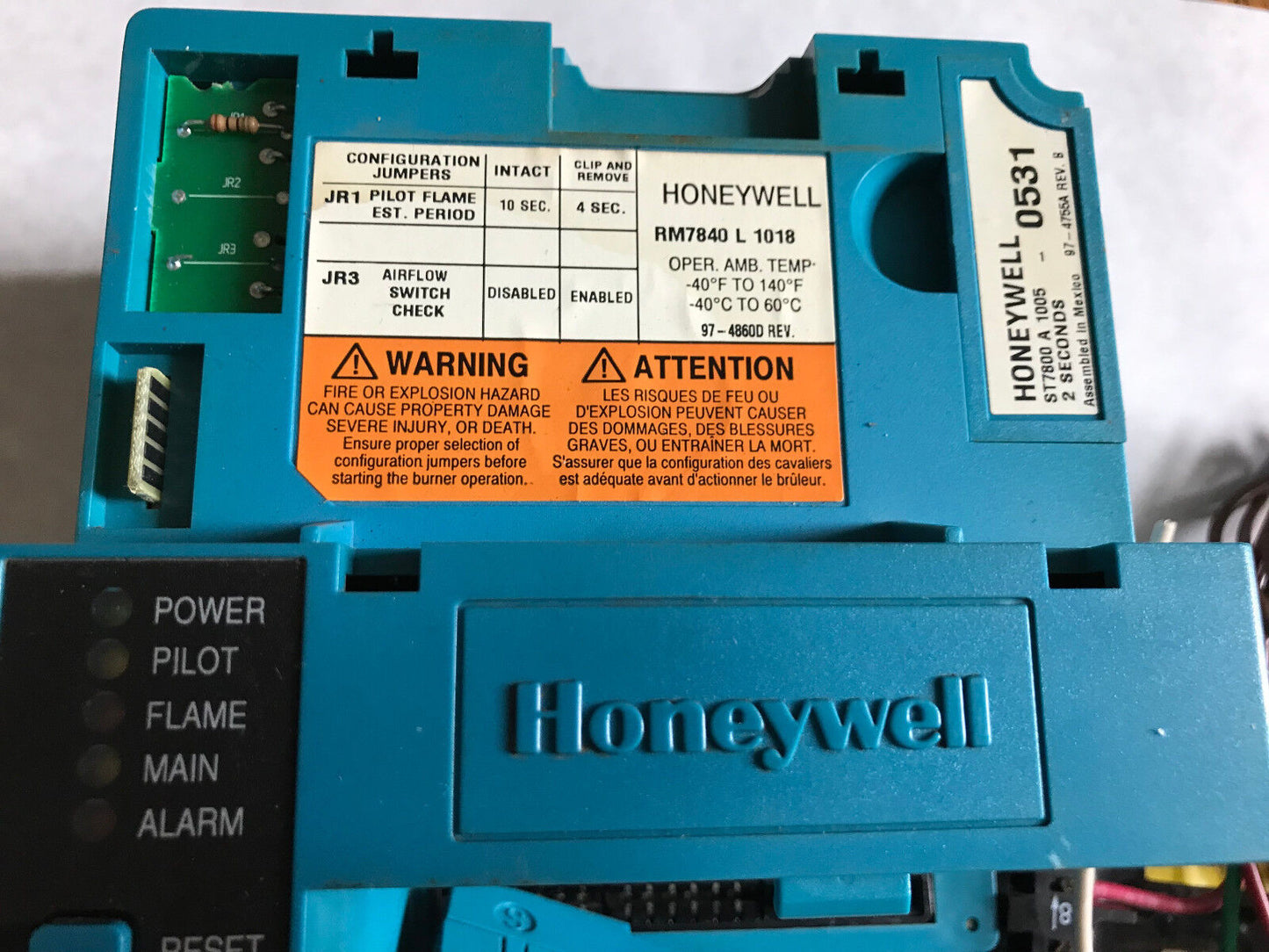 Set Honeywell Rm7840 L 1018 Burner Control,St7800a1005,R7849a1023,Q7800a1005,Er