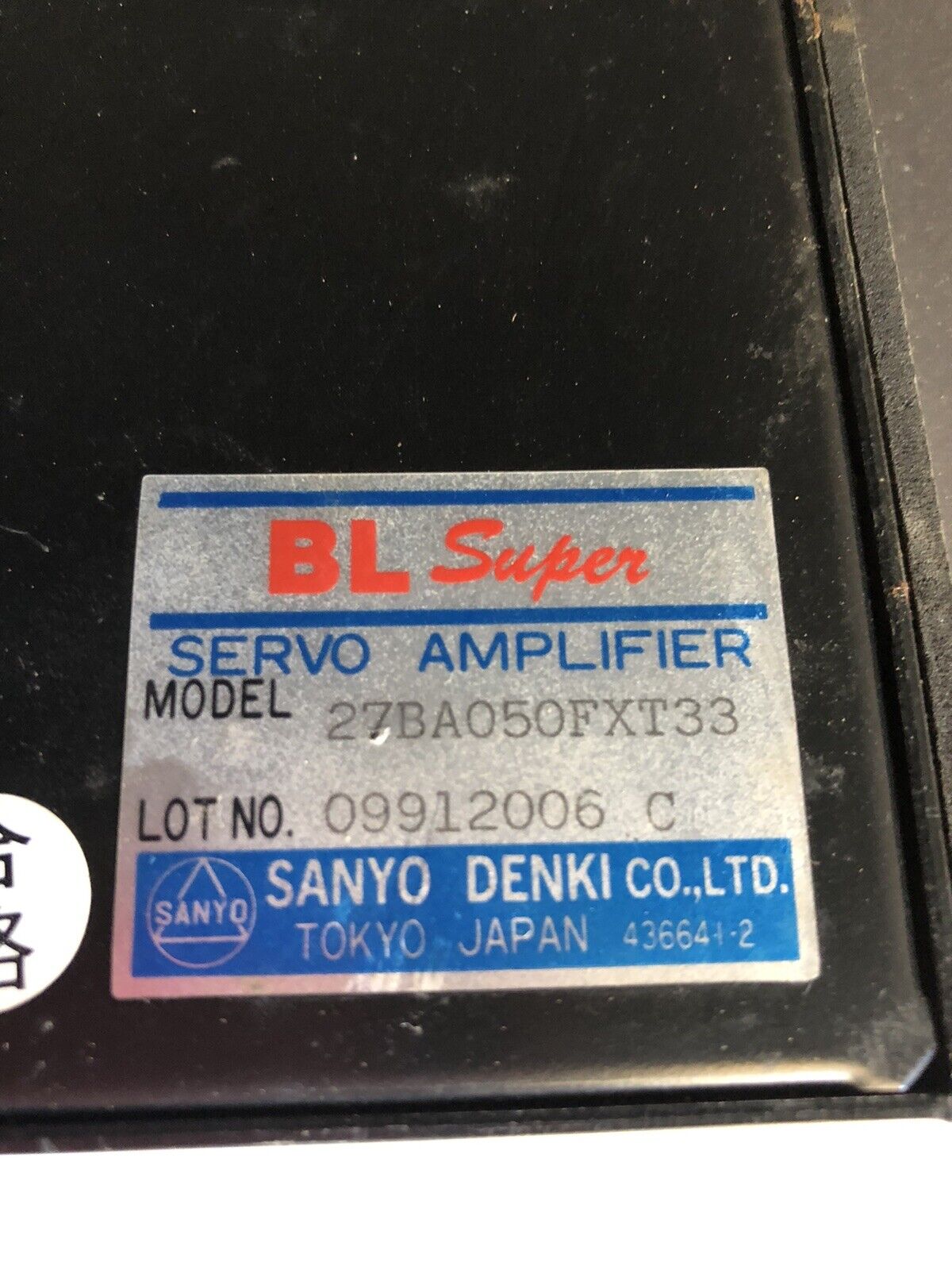 Kawasaki/ Sanyo Denki 27Ba050fxt33 Bl Super Servo Amplifier 27Bao5ofxt33,Te