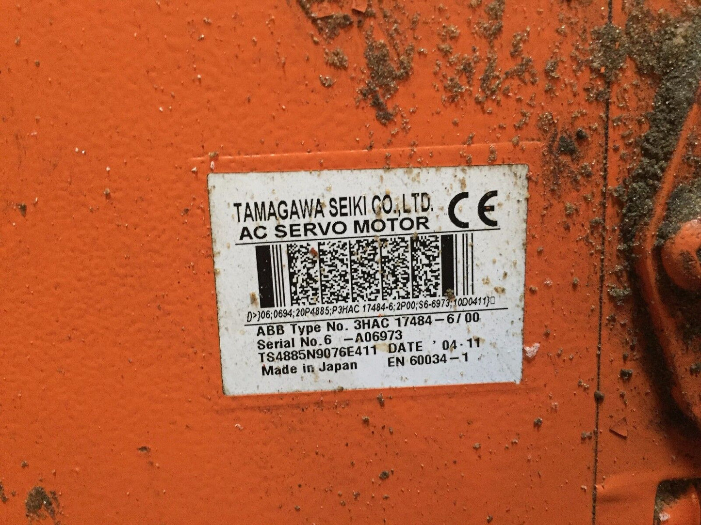 Tamagawa Seiki 3Hac 17484-6/00 Ac Servo Motor,Abb 3Hac 17484-6/00,Ti