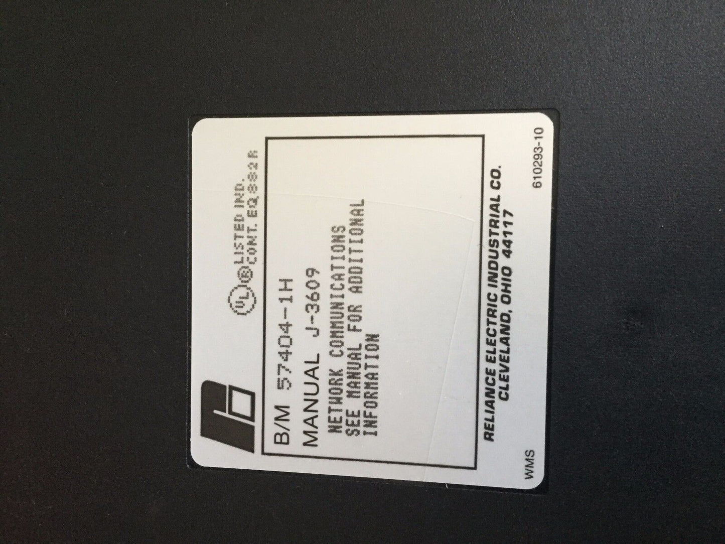 Reliance Electric 57404-1H,Reliance 57404-1 Network Communication,J-3609,Cs