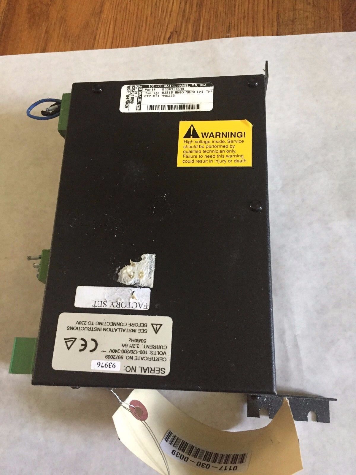 Tolomatic B3s#311599 Microstepping Motor Drive,Msd,Ak