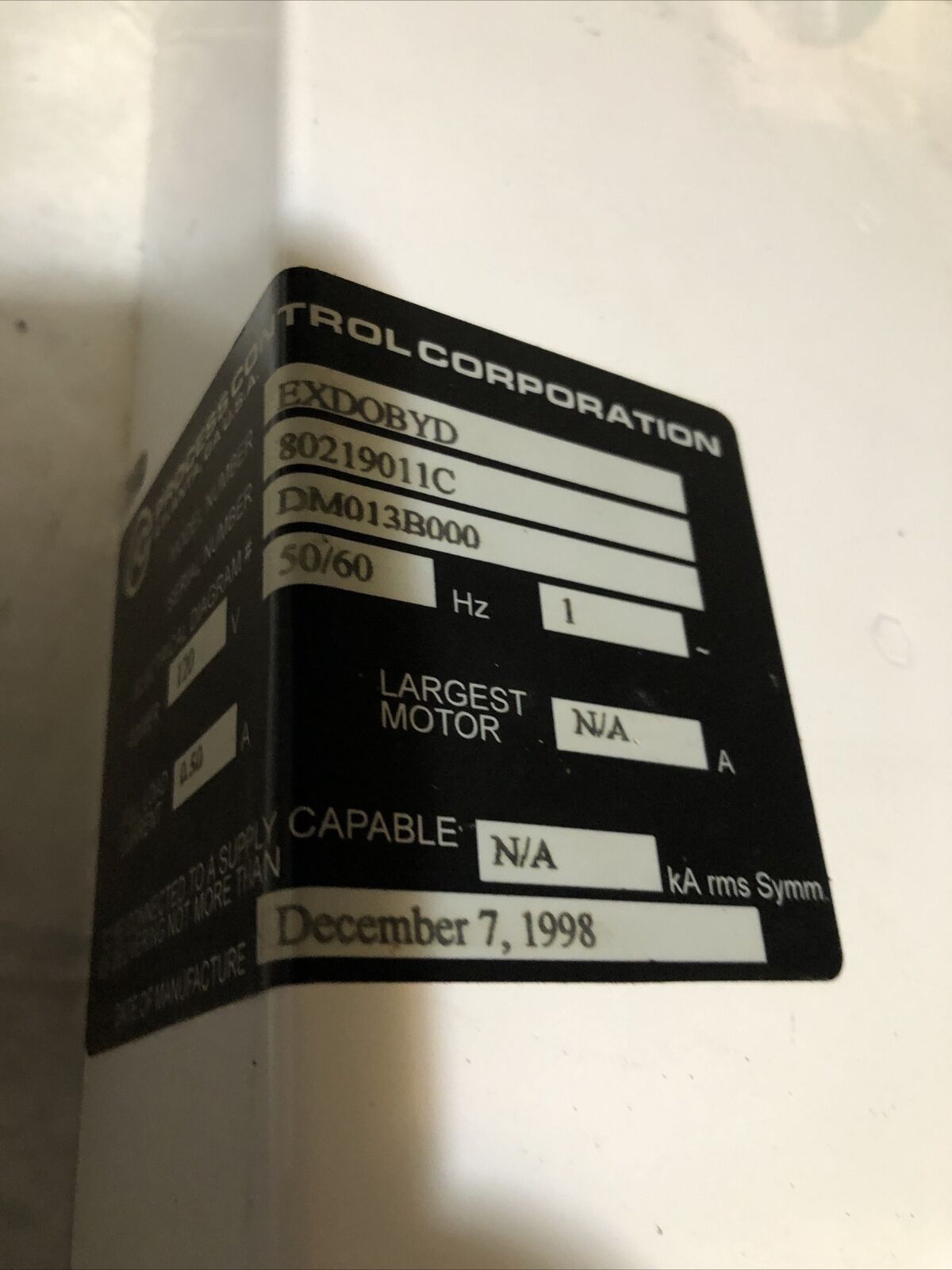 Dm013b000 Process Control Exd0byd Pc Control Board,Exdobyd 1 Phase,120 V,Bl
