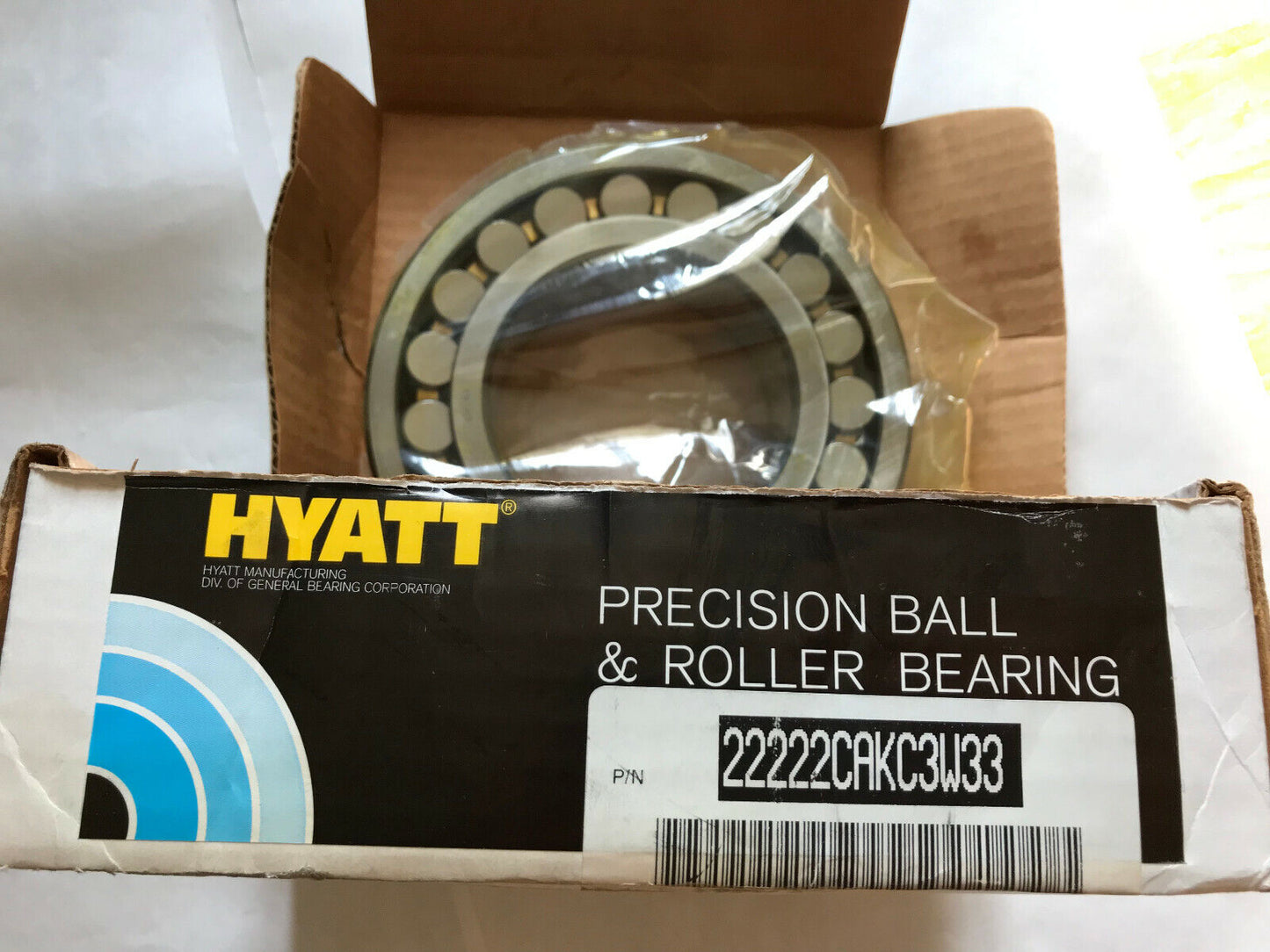 New Hyatt 22222Cakc3w33 Spherical Roller Bearing. 110X200x53mm,Tg
