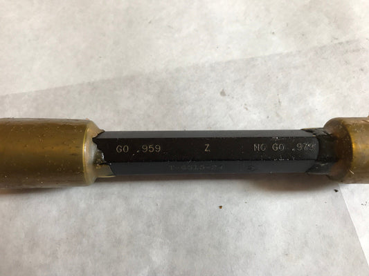 The Pipe Machinery 959,979 Inspection Gage Go No Go Plug Gage .959 .979,Ag