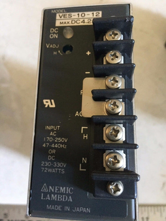 Nemic Lambda Ves-10-12 Dc Power Supply Max Dc 4.2A A1,4L-0084-0001,Ah