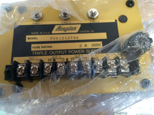 New Acopian 3V51212t9a  Power Supply 250Vac 2A Triple Output,Eg