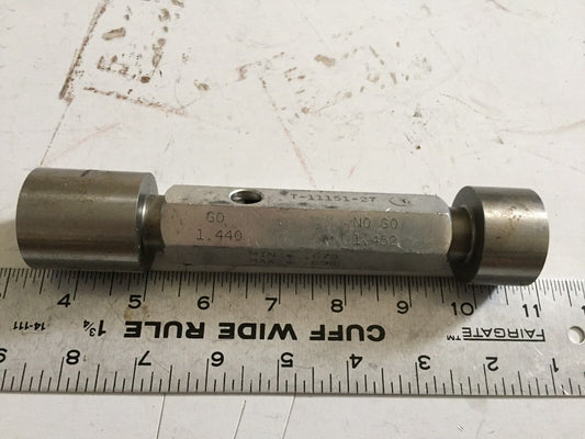 Used  Go No Go Gage, Go Nogo Guage 1.440, 1.452 The Pipe Machinery  ,Am