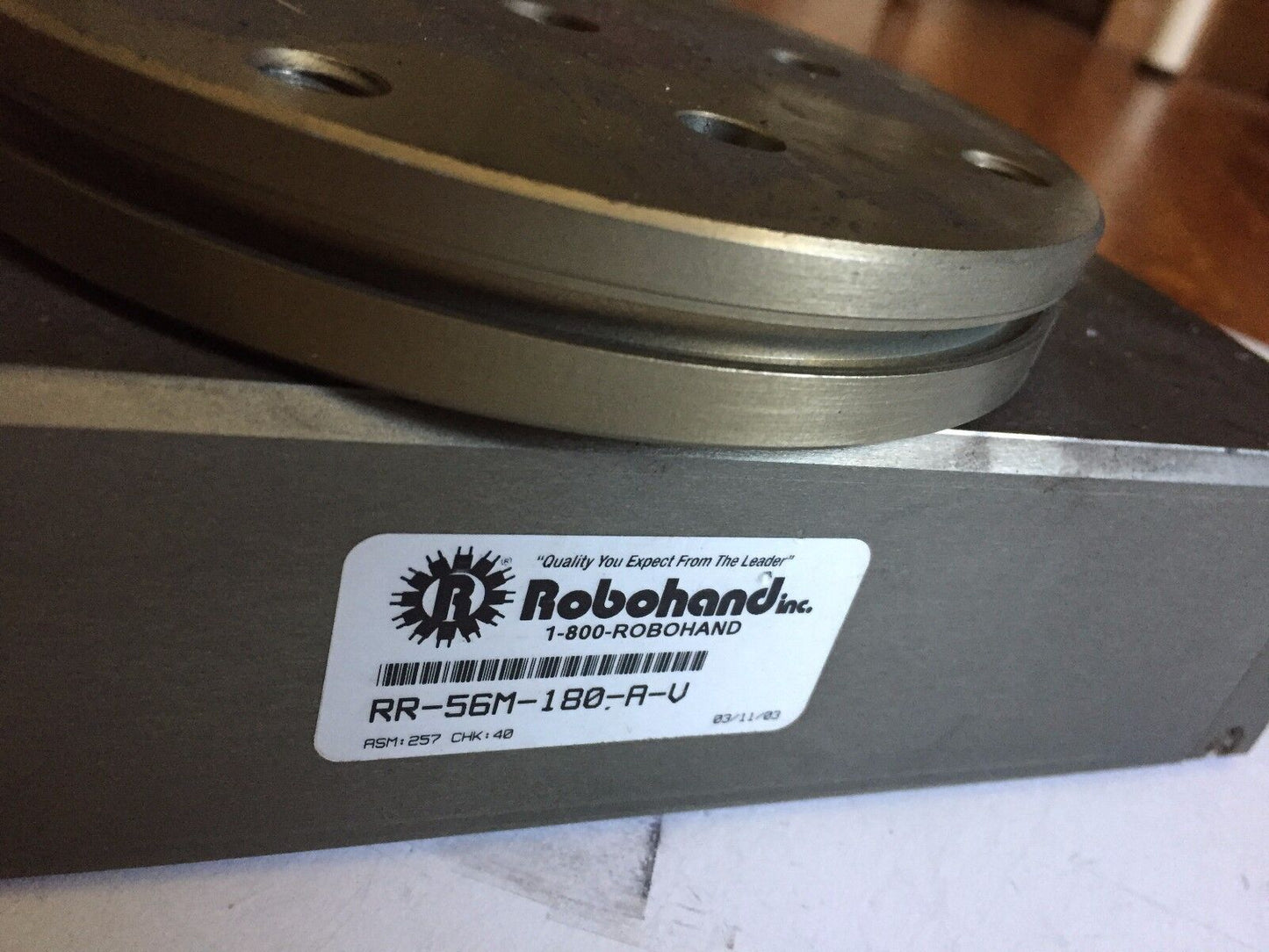 Robohand Rr-56M-180-A-V, Flange Output Rotary Actuator,Ti