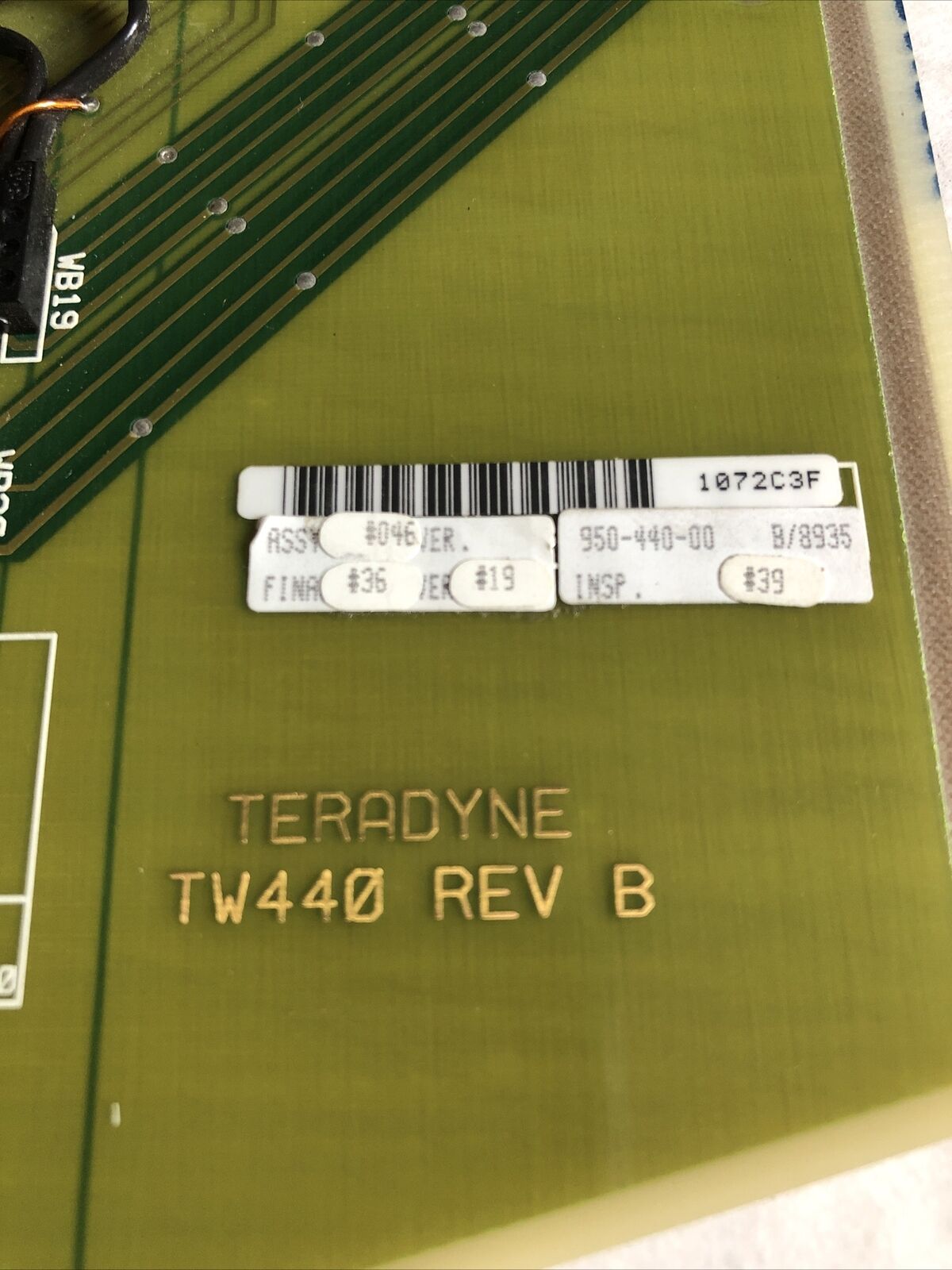 Teradyne Tw440 Rev B ,950-440-00 Control Circuit Board,397-155-00 Rev F,Bh
