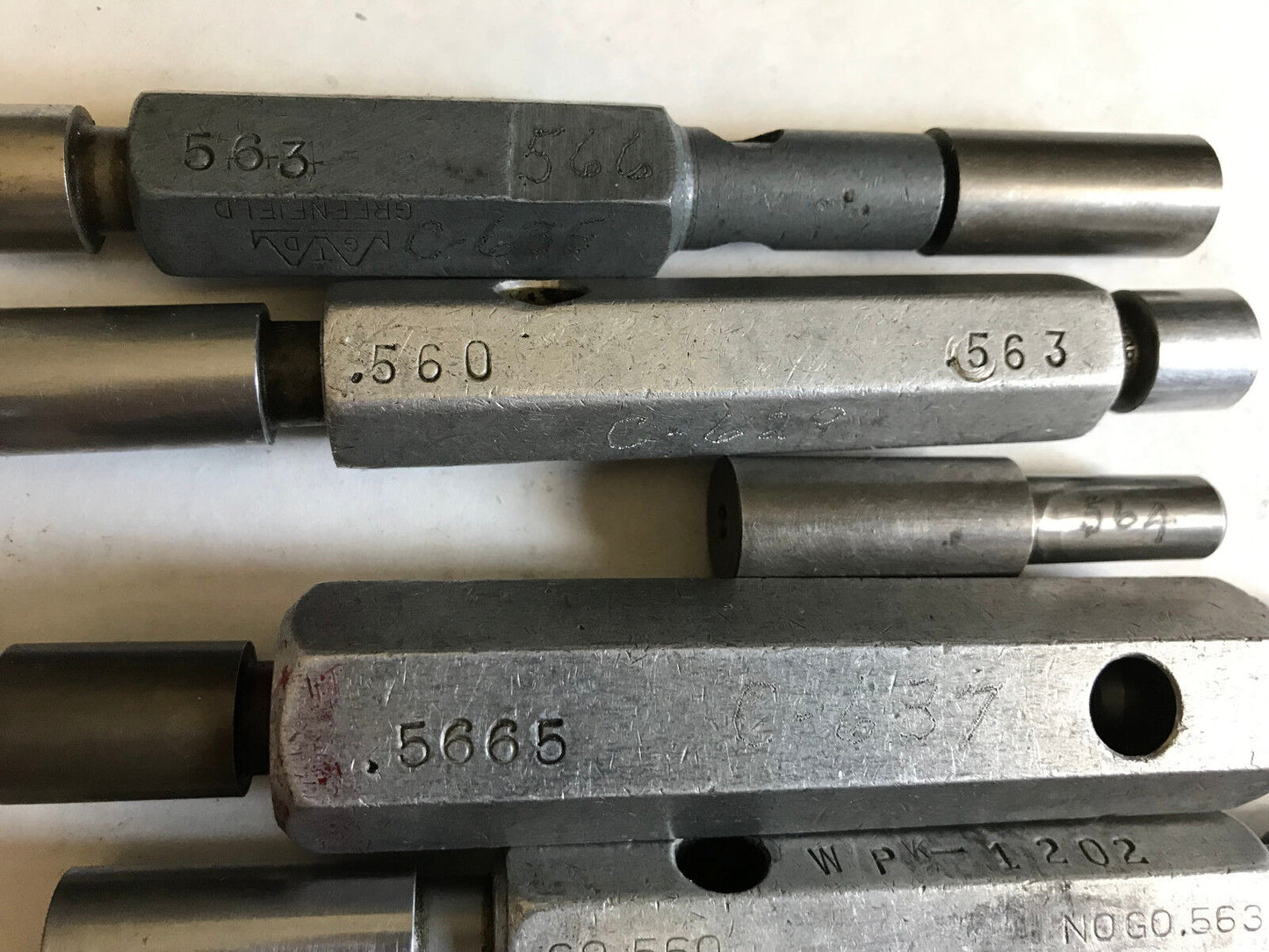 Lot The Pipe Machinery Go No Go Plug Gage .553,.557,.565,.562,.557,.555,.570,Et