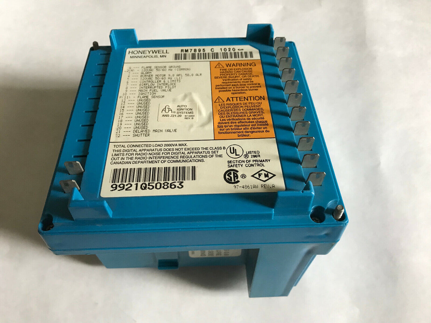 Honeywell Rm7895c1020 (It Doesn't Work,For Part & Repair Only,Internal Fault),Cx