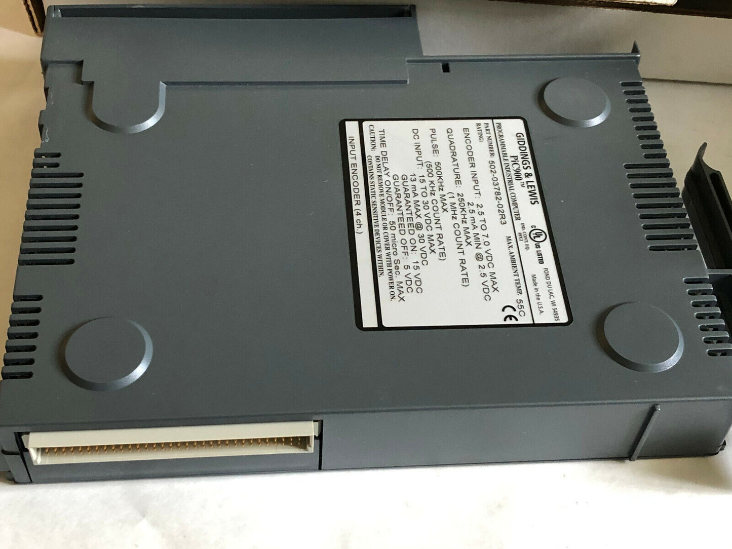 Giddings & Lewis 502-03782-02R3,Pic900,4Cha.,3.3-16.5V,502-03786-02 Encoder,Cg
