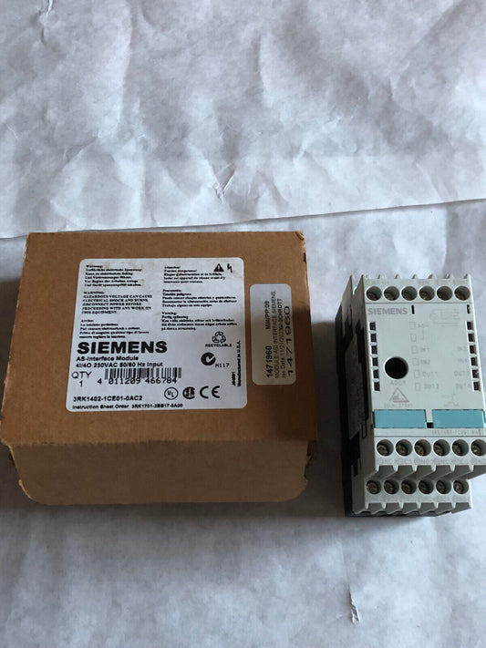 New Siemens 3Rk1402-1Ce01-0Ac2 230 Vac Actuator Sensor Slimline Module,Ad