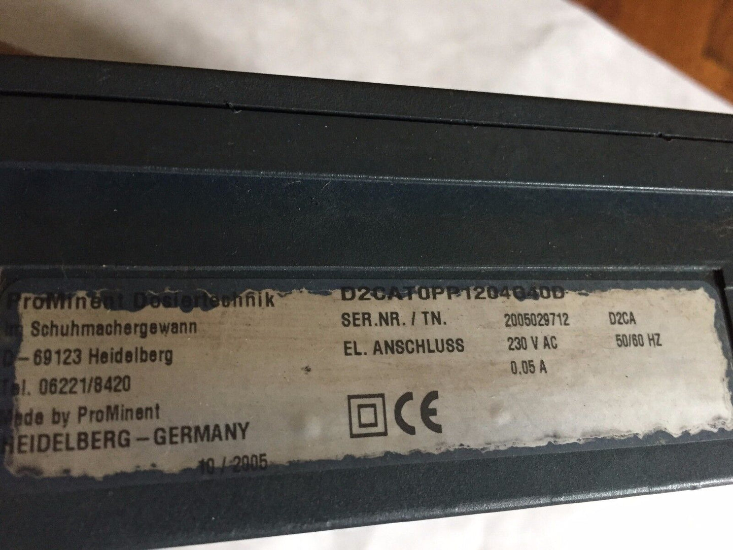 Prominent D2catopp1204g40d, D2cat0pp1204g40d Dulcometer,D20atopp120440d,Ay