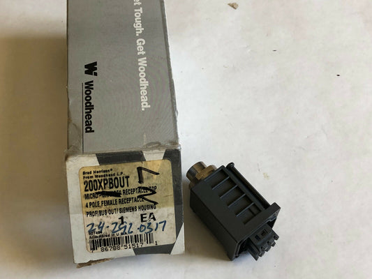 New Brad Harrison Receptacle, 200Xpbout Woodhead 6Es7 194-1A A01-0Xa0,Cg