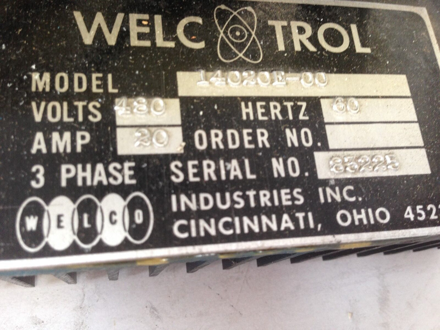 Welcotrol 14020E-00  Welco Analog Controller W/ 502-045-001 480V,Fc