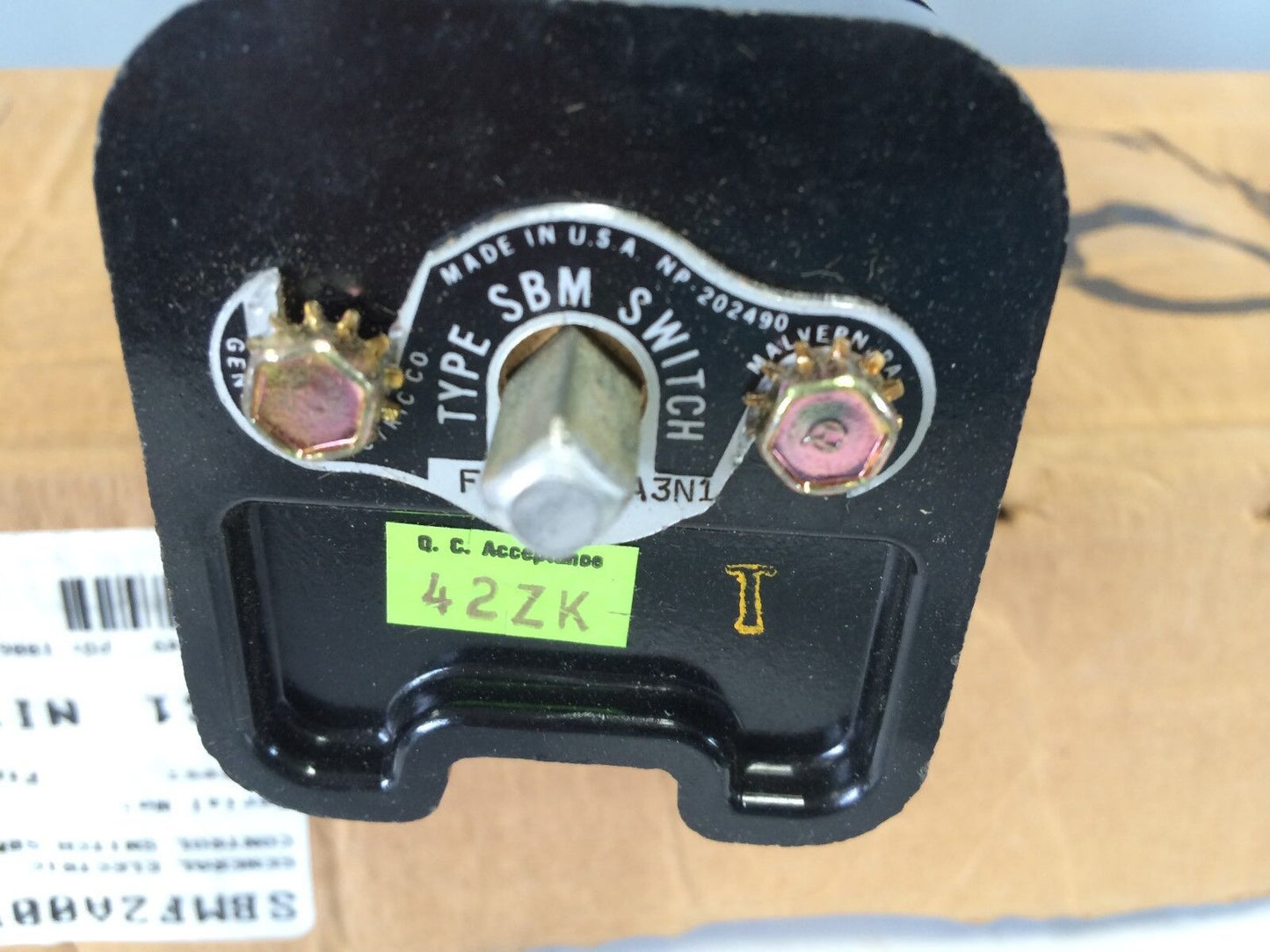 New General Electric Control Switch Sbm Ds Sbmf2a00r1a3n1145,F2a00r1a3n1,Fg