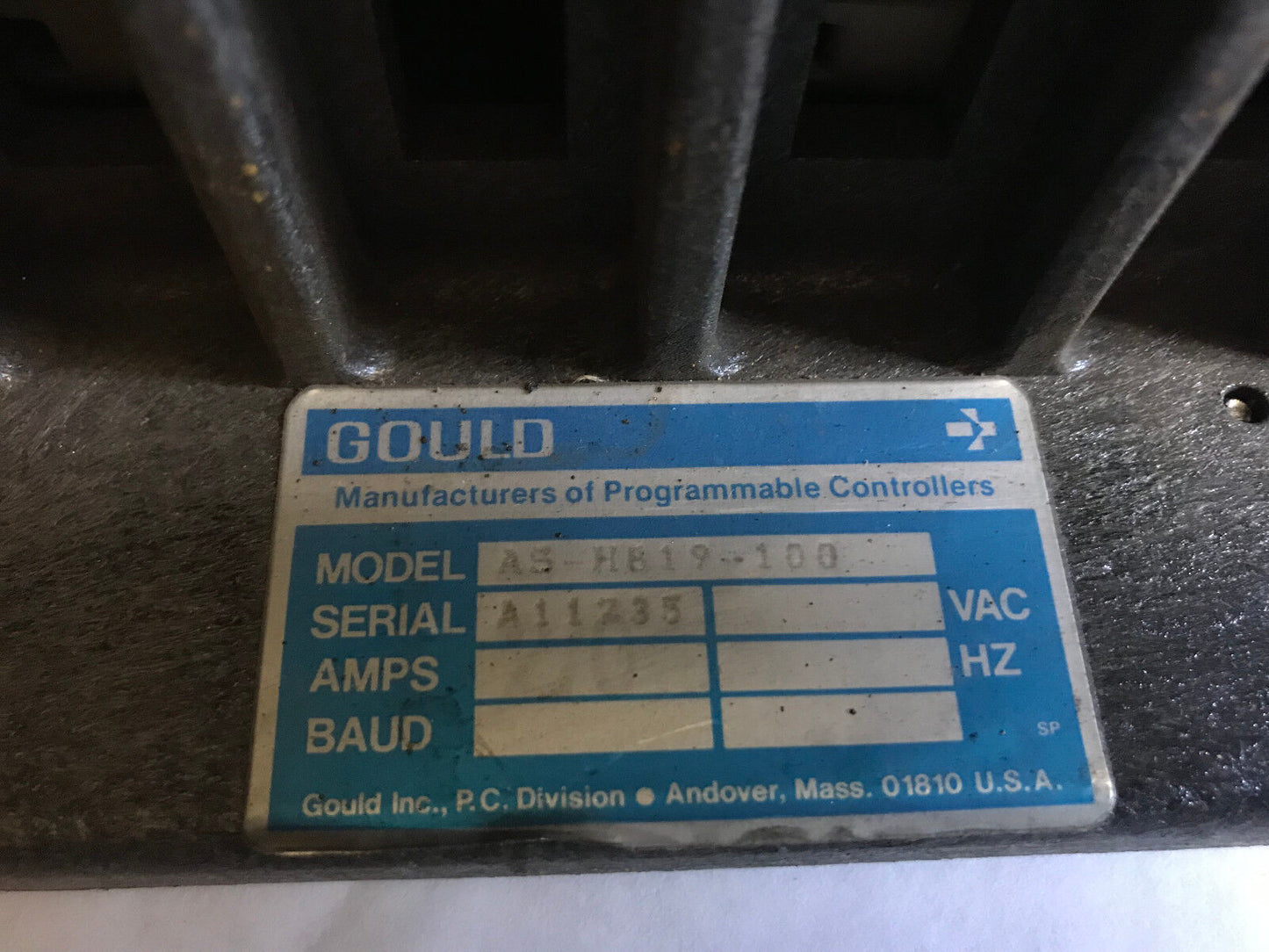 Gould As-H819-100 Modicon Plc Expansion Chassis Module B804 B827,Ae