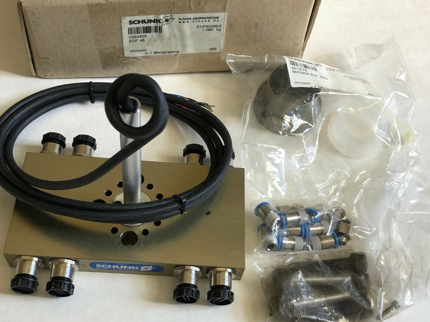 New Schunk Edf-45,354505,Edf,354 505, Electrical Rotary Feed-Through For Sru,Em