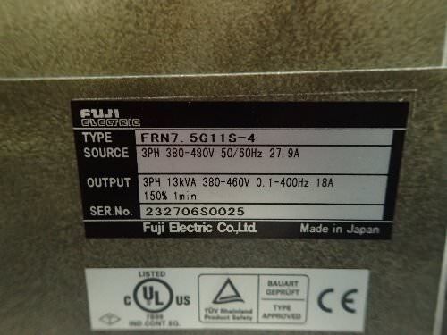 New Fuji Electric Frn7.5G11s-4, Inverter Drive,3 Phase,480 V,Frenic 5000G11,Ej