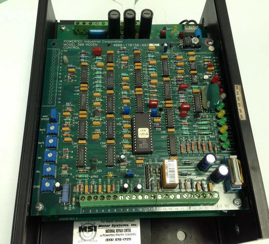 Powertec 4000-170150-003,C0-5-3R2ch000 Controller,4.4 A 1/4-1/2Hp 300 Regen,Fa